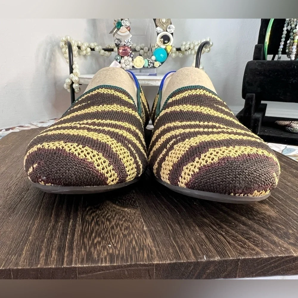 Rothy's Chai Zebra Loafers 9